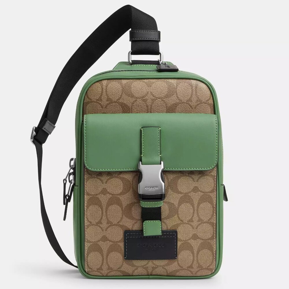 🥰 Track Pack In Colorblock Signature Canvas - Picture 2 of 14